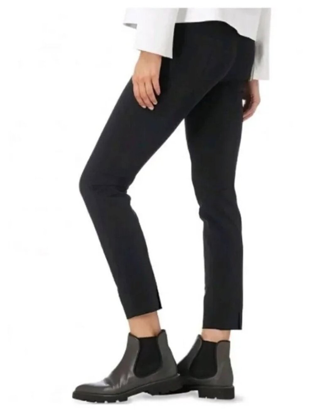 Raffaello Rossi 6/8 Penny Pull On Crop Slim Leg Pants Black Size 12